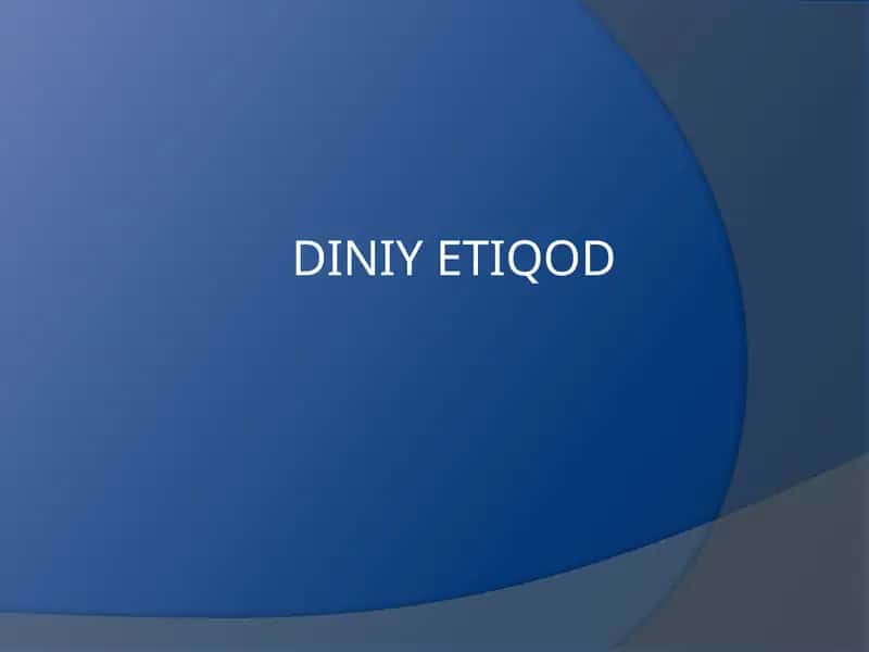 DINIY ETIQOD 1