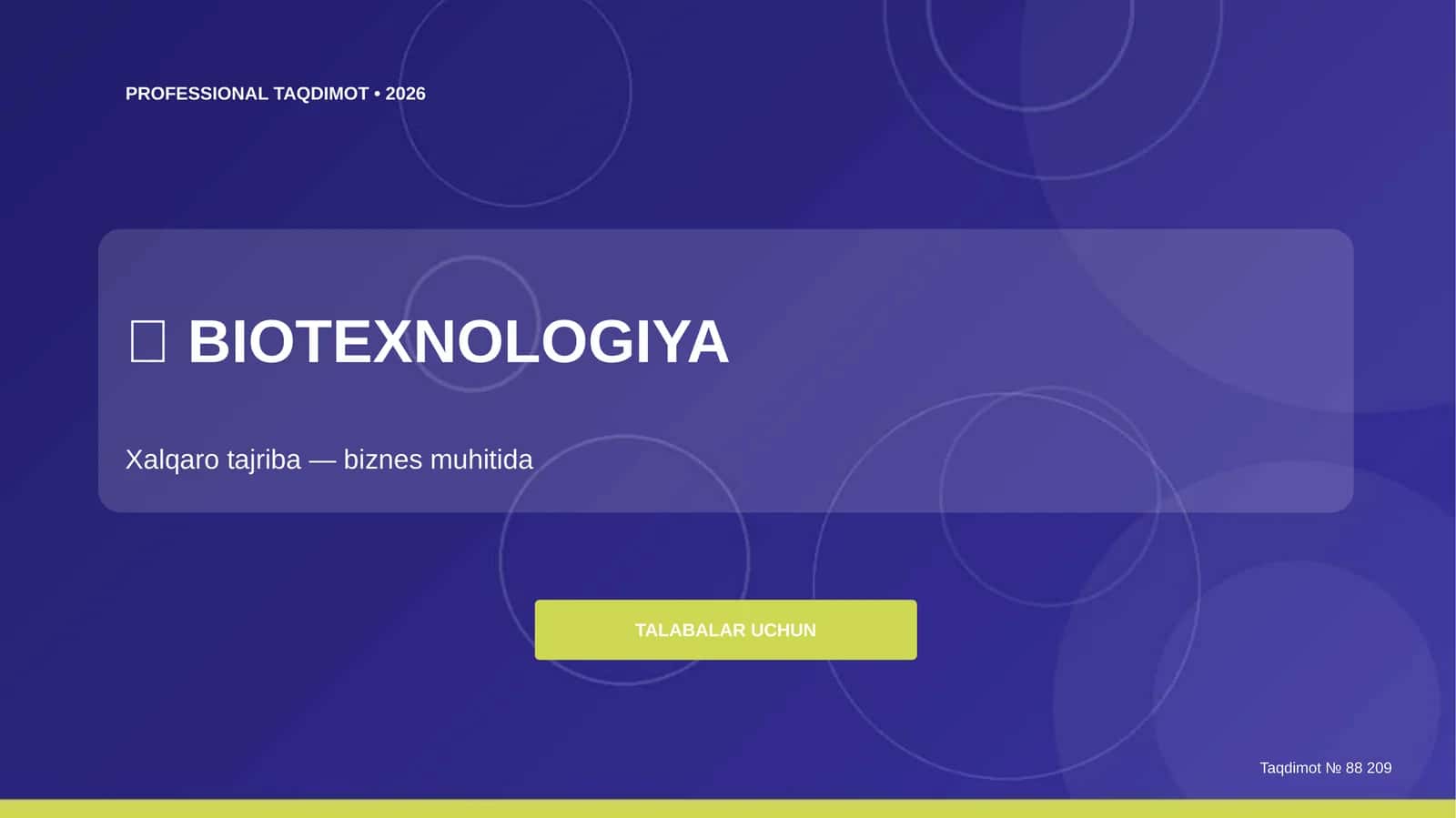 BIOTEXNOLOGIYA 1