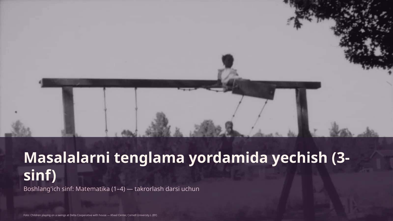 Masalalarni tenglama yordamida yechish (3-sinf) 1