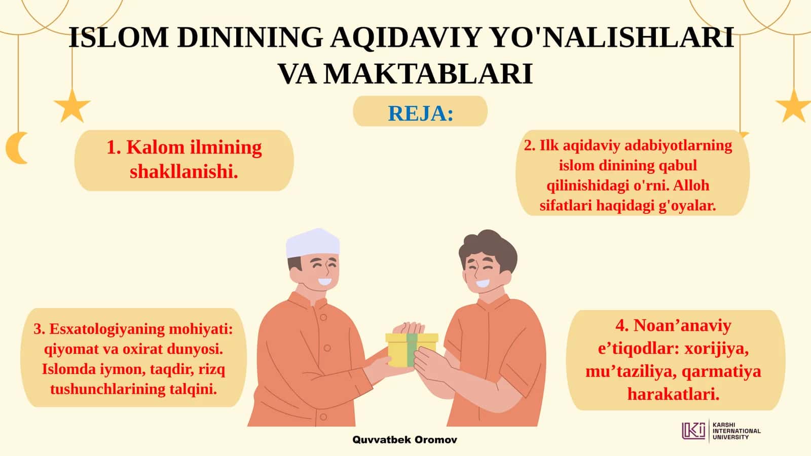 Islom dinining aqidaviy yo'nalishlari va maktablari 1