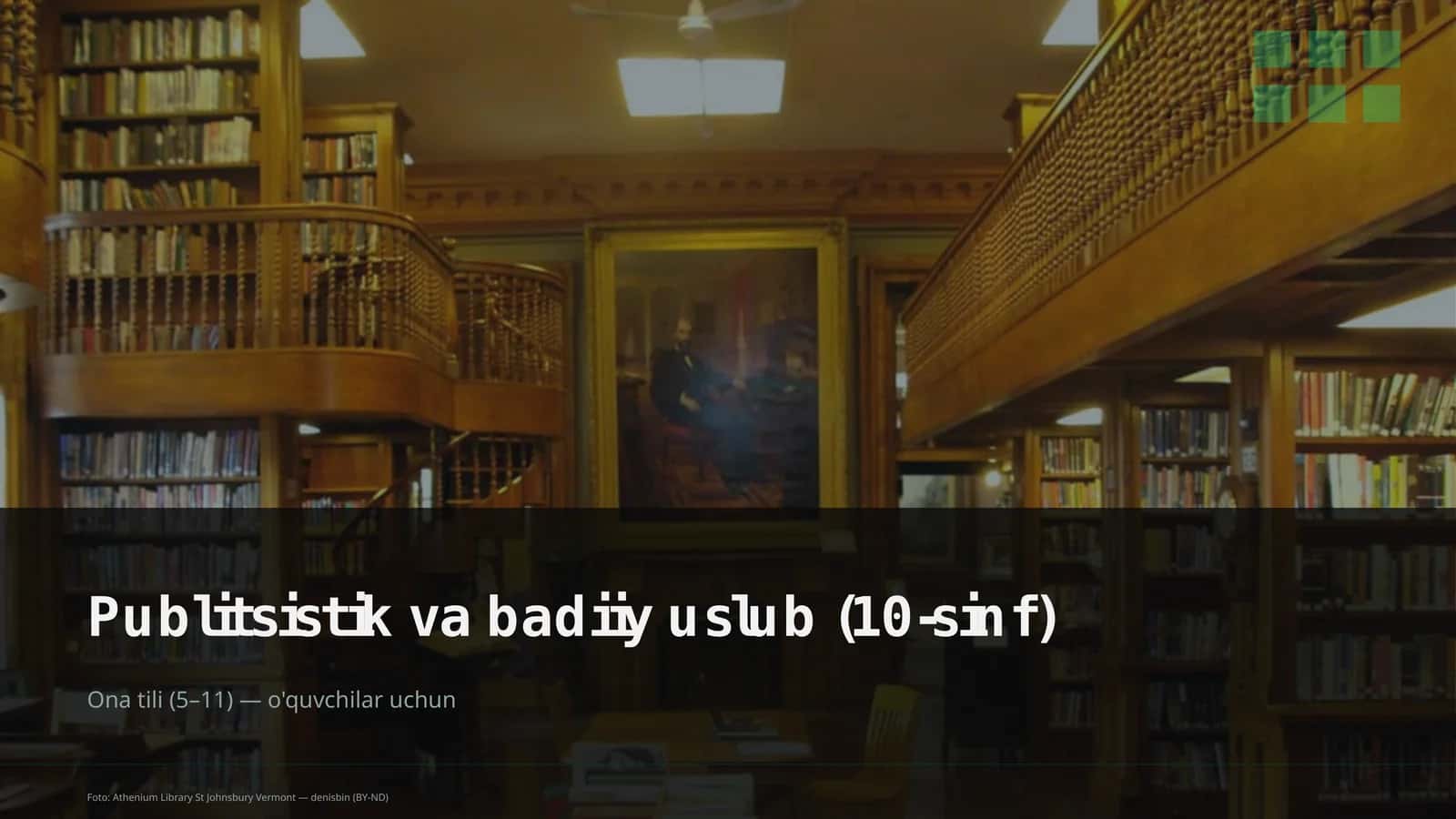 Publitsistik va badiiy uslub (10-sinf) 1