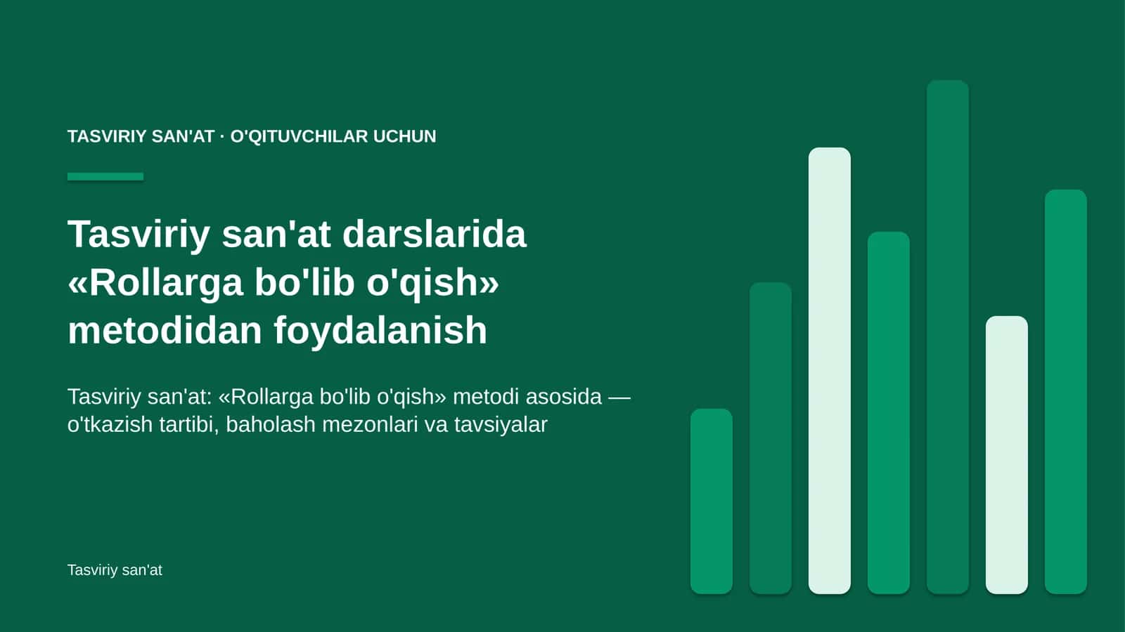 tasviriy san'at darslarida rollarga bo'lib o'qish metodidan foydalanish 5729 1