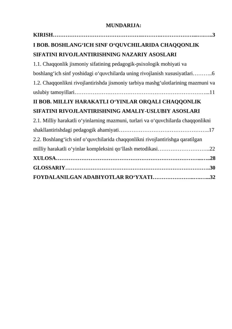 Boshlang'ich sinf o'quvchilarining chaqqonlik jismoniy sifatini rivojlantirishda milliy harakatli o'yinlarning ahamiyati 1