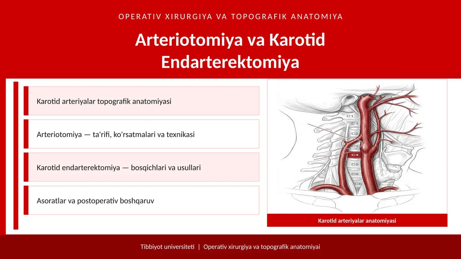 ARTERIOTOMIYA KAROTID PREZENTATSIYA 1