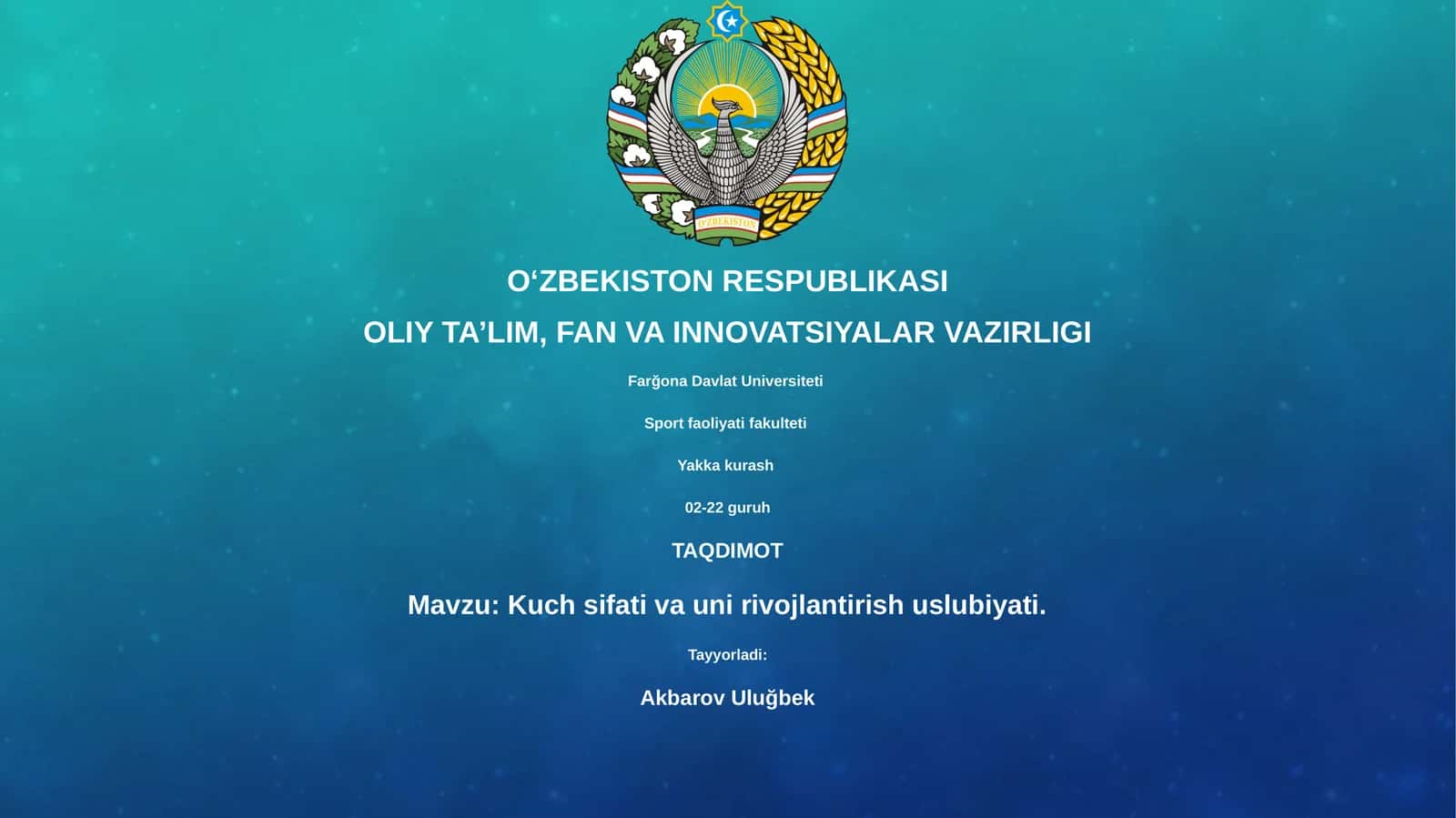 Kuch sifati va uni rivojlantirish uslubiyati 1