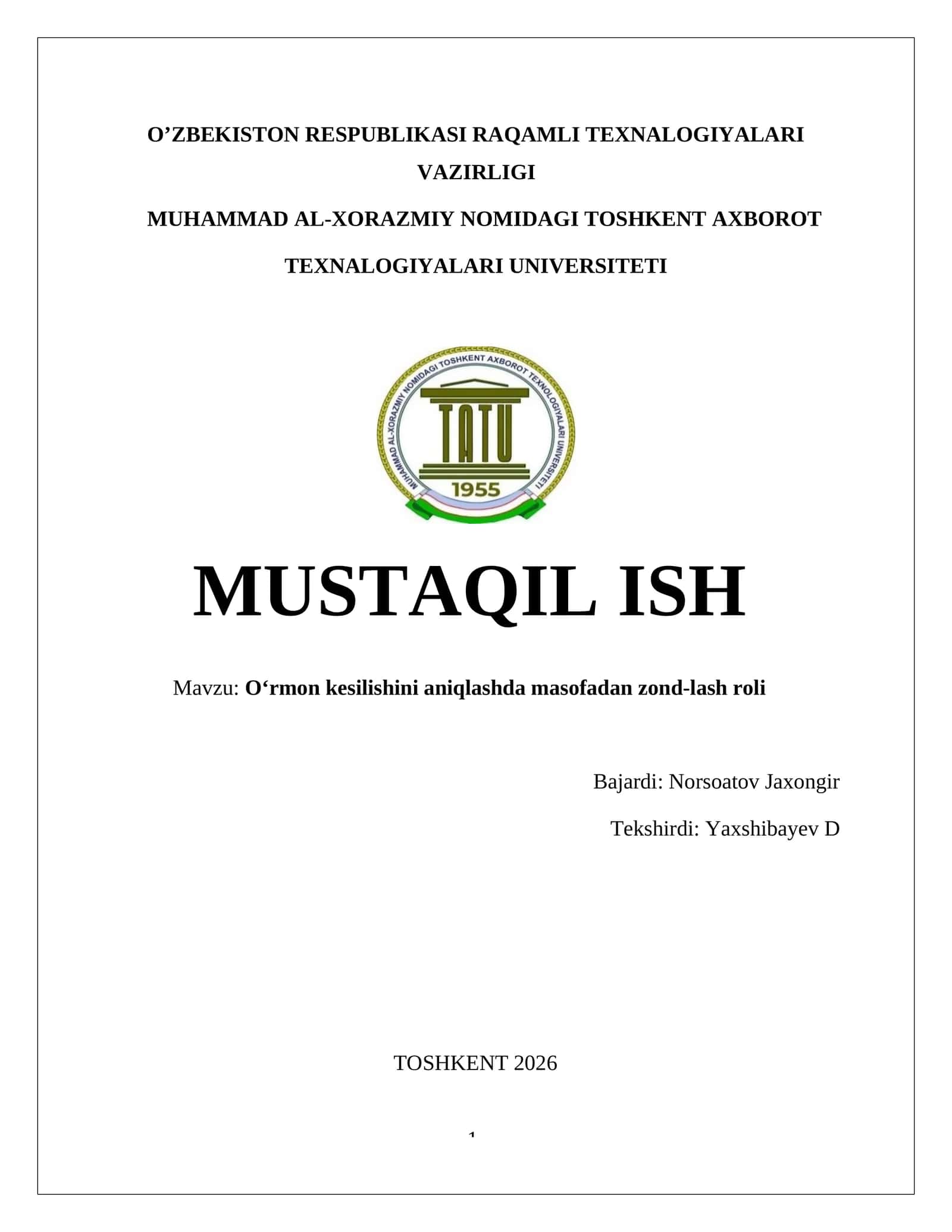 O‘rmon kesilishini aniqlashda masofadan zond-lash roli 1