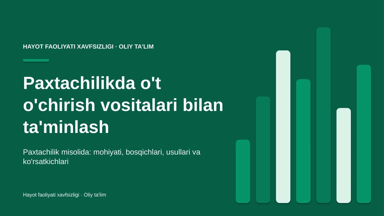 paxtachilikda o't o'chirish vositalari bilan ta'minlash 7150 1