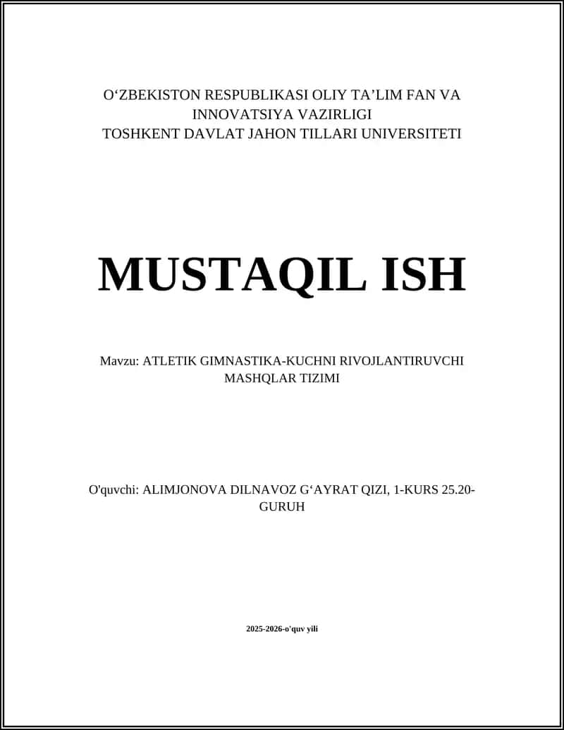 ATLETIK GIMNASTIKA-KUCHNI RIVOJLANTIRUVCHI MASHQLAR TIZIMI 1
