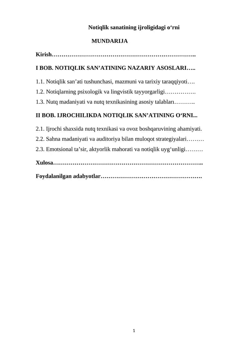 Notiqlik sanatining ijroligidagi o‘rni 1