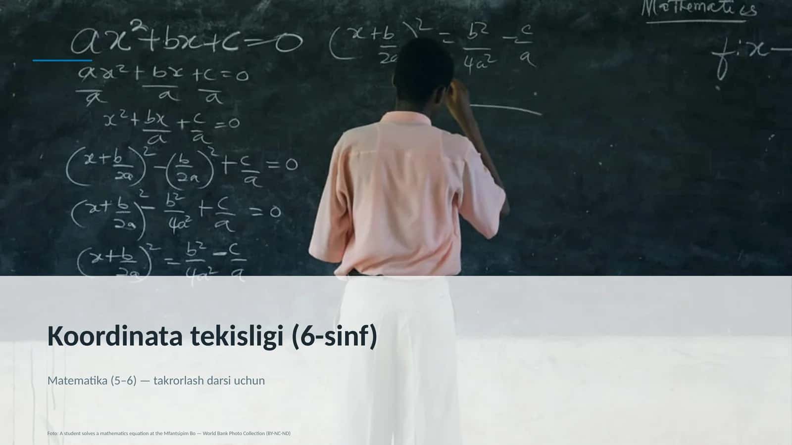 Koordinata tekisligi (6-sinf) 1