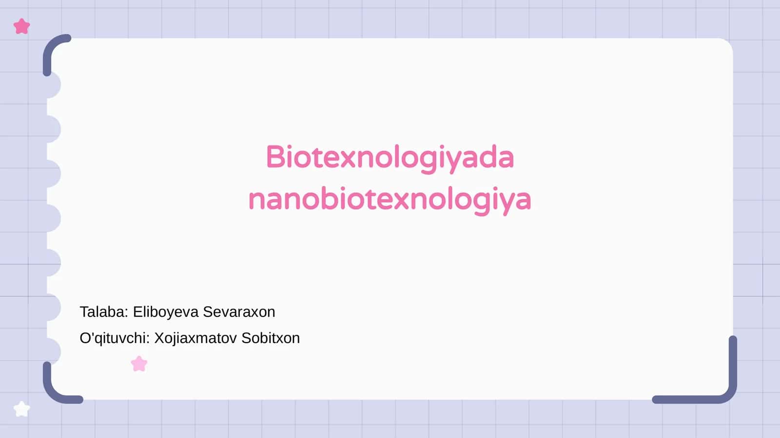 Biotexnologiyada nanobiotexnologiya 1