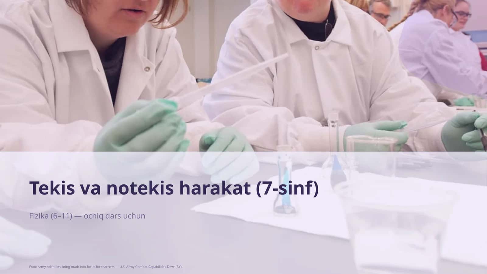 Tekis va notekis harakat (7-sinf) 1