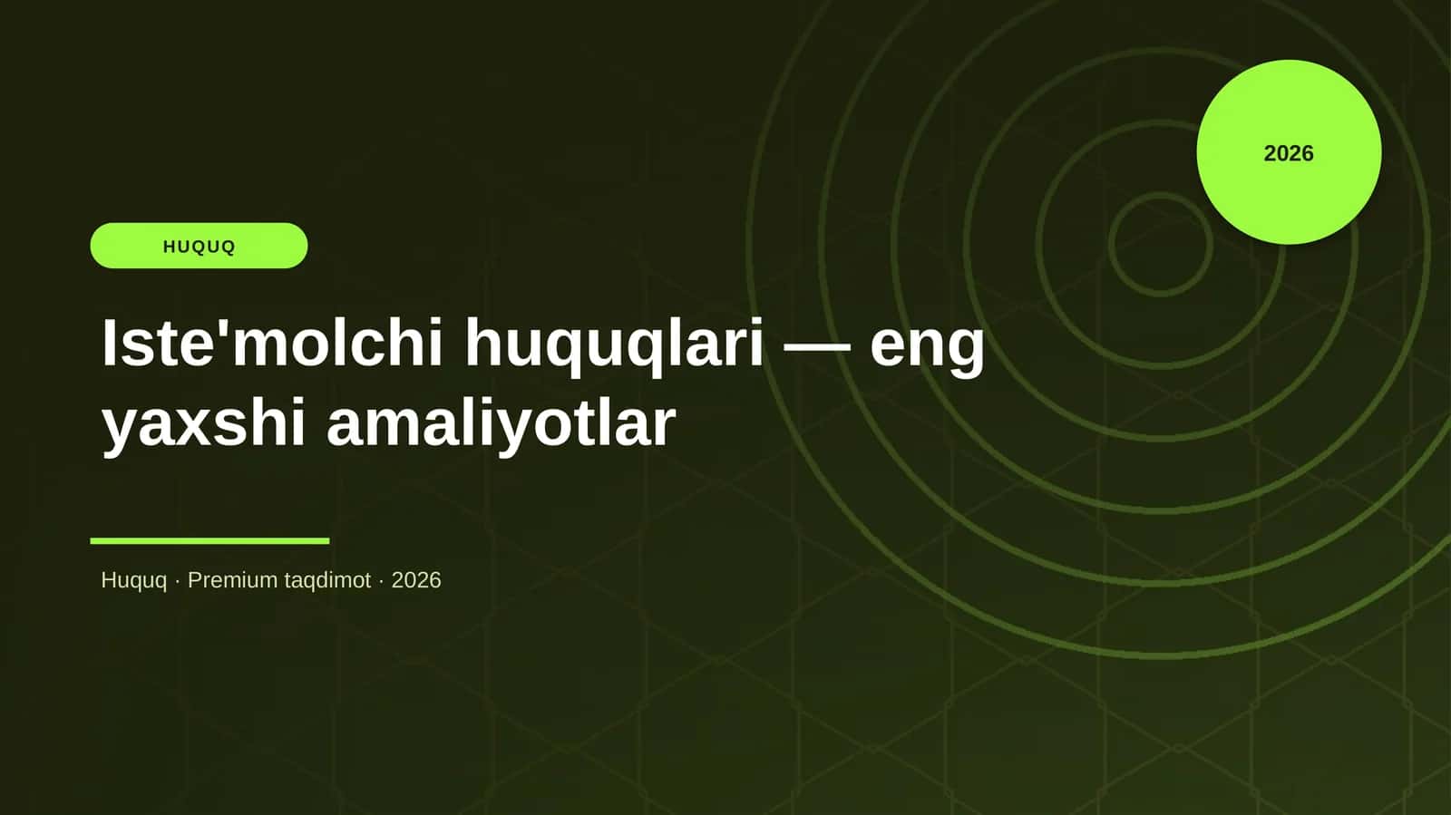 Iste'molchi huquqlari — eng yaxshi amaliyotlar 1