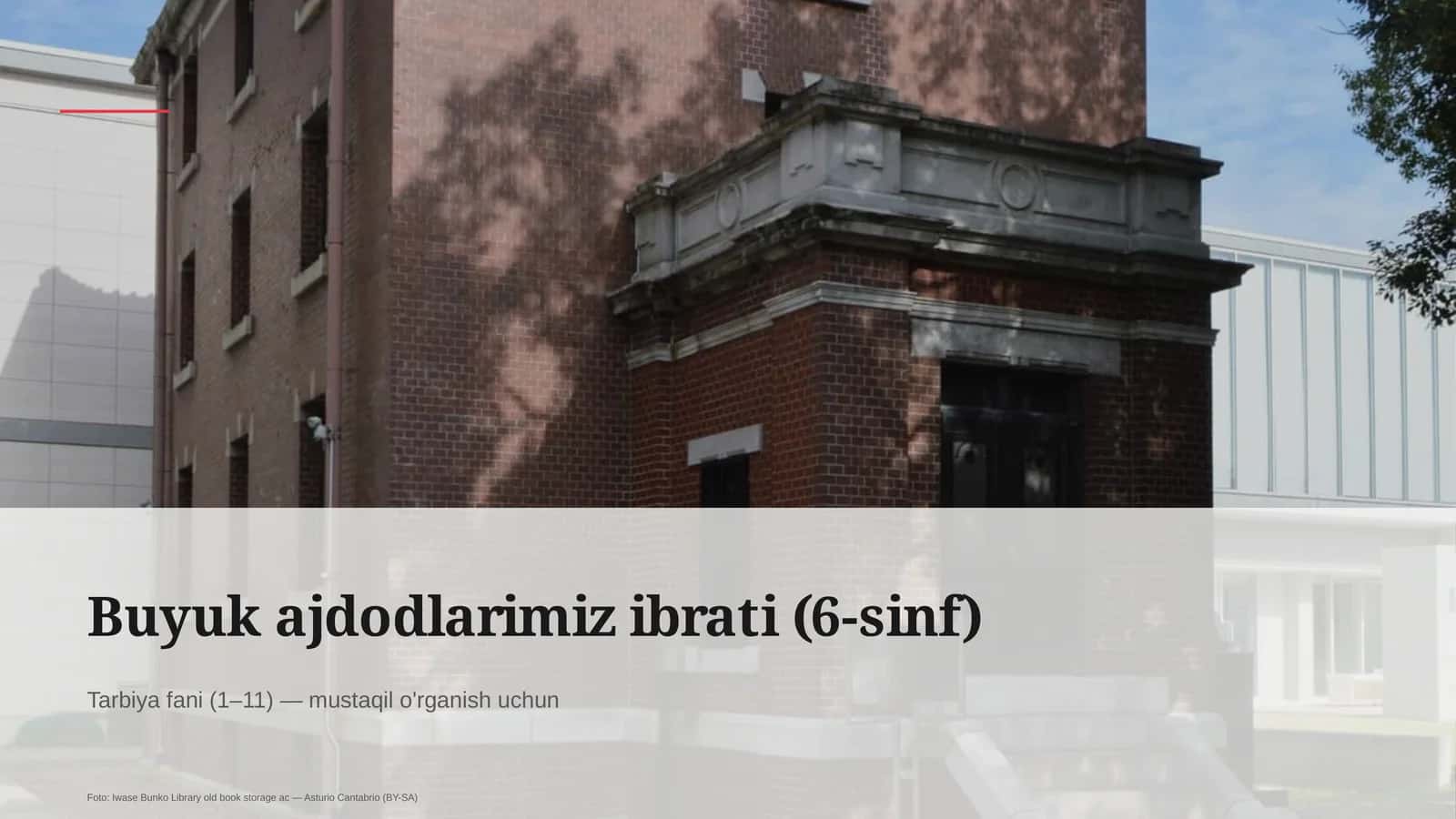 Buyuk ajdodlarimiz ibrati (6-sinf) 1