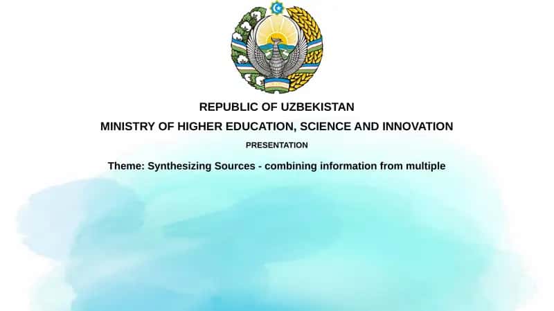 Synthesizing Sources Presentation 1