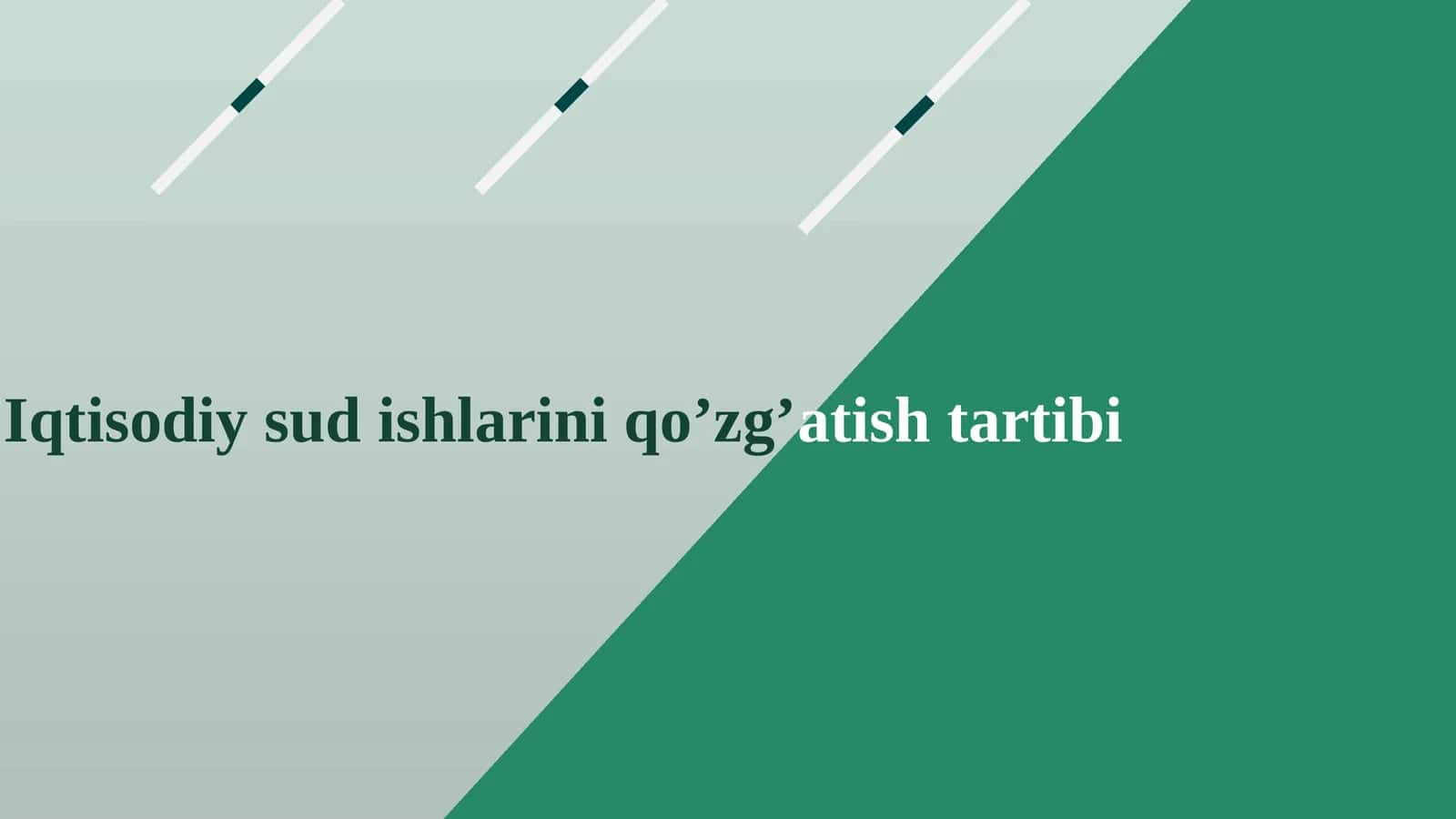 Iqtisodiy sud ishlarini qo’zg’atish tartibi 1