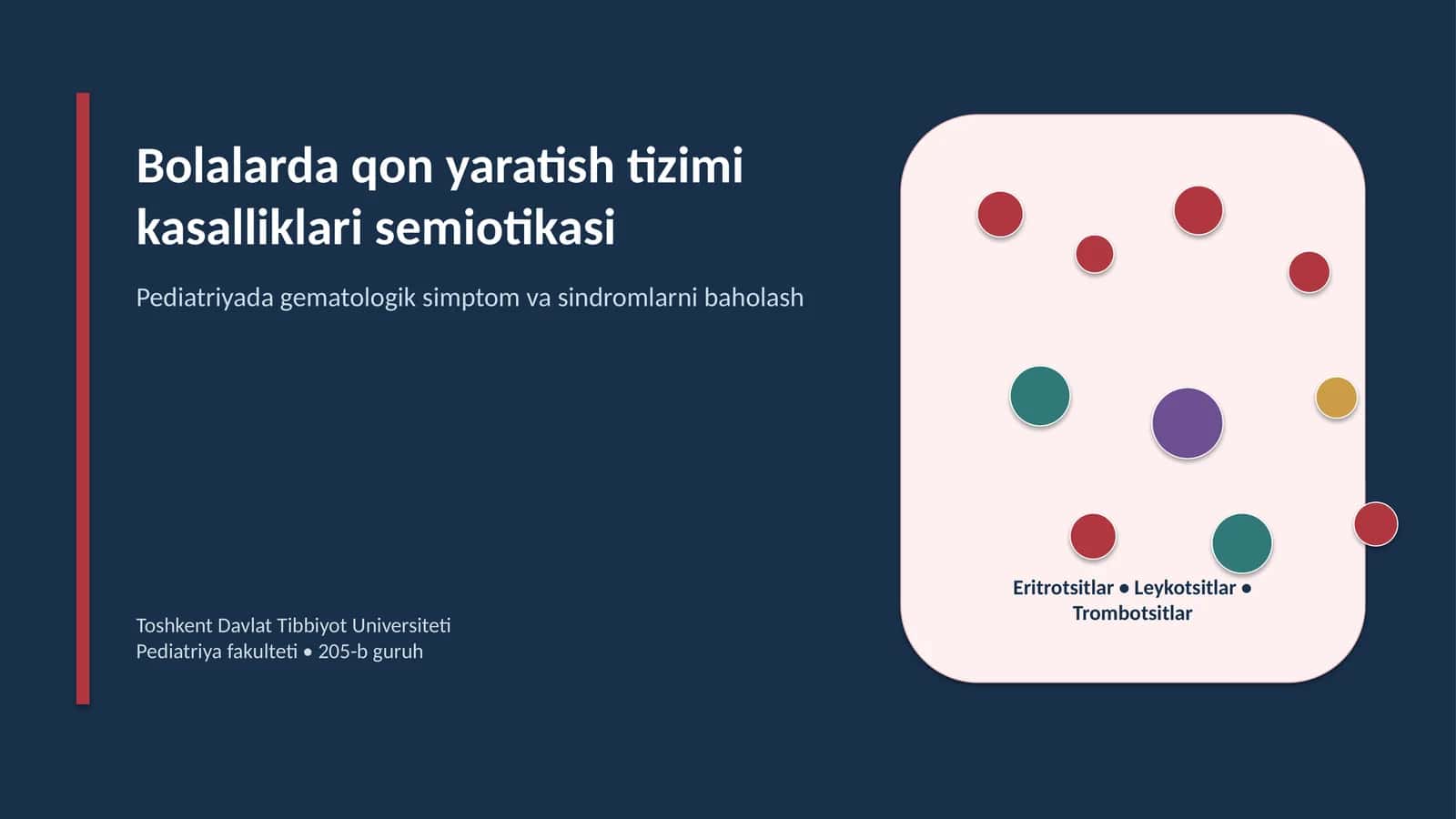 Bolalarda qon yaratish tizimi kasalliklari semiotikasi 1