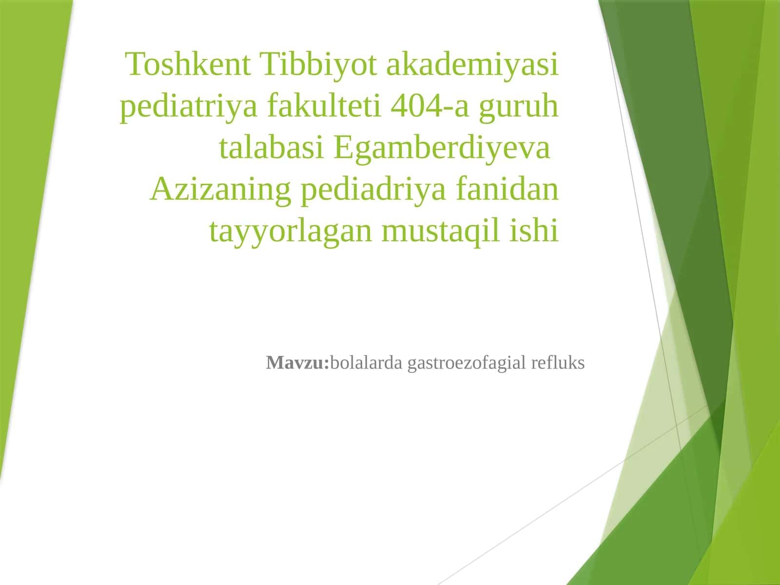 Bolalardagi gastroezofagial refluks 1