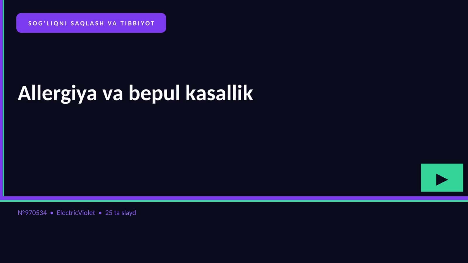 Allergiya va bepul kasallik 1