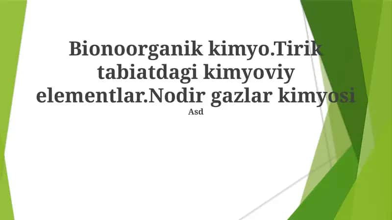 Bionoorganik kimyo 1