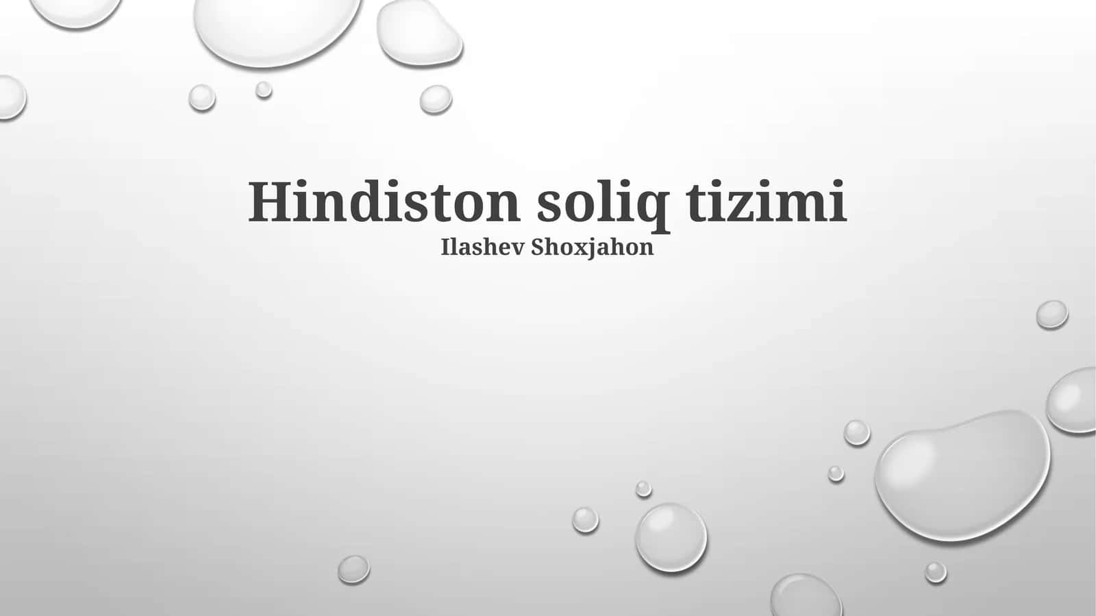 Hindiston soliq tizimi 1
