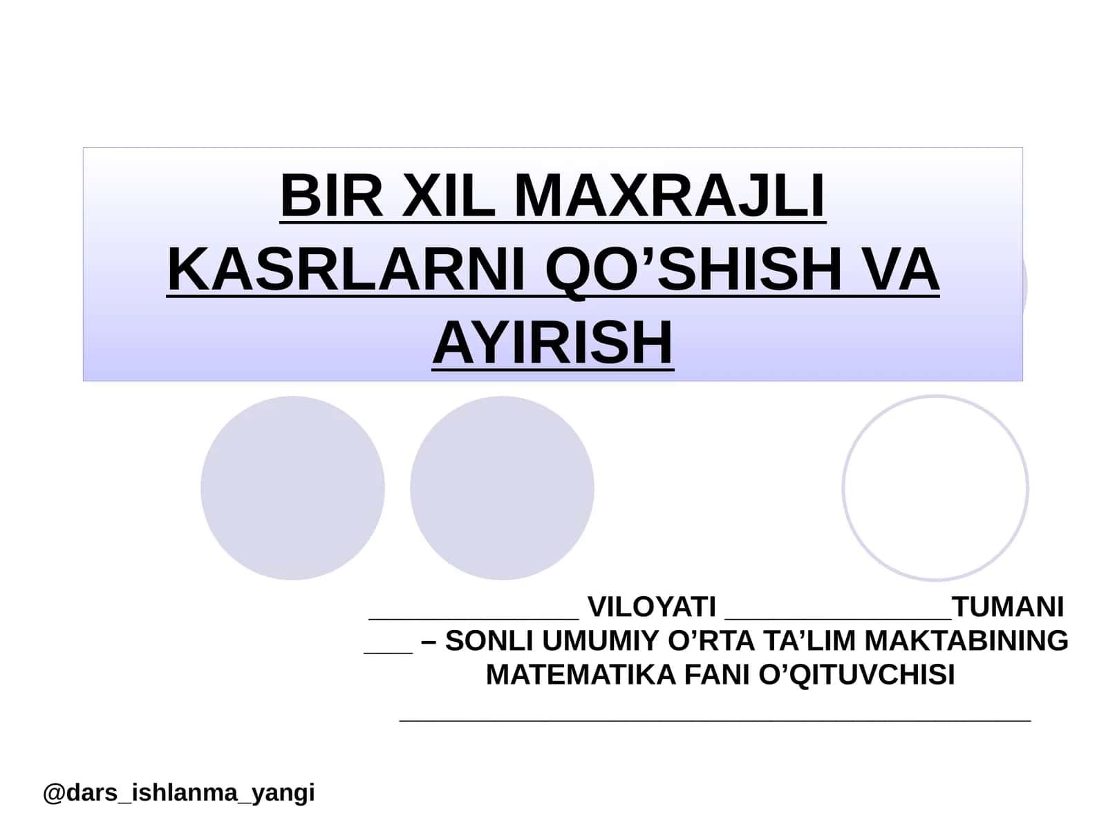 MATHEMATIK DIKTANT SAVOLLAR 1