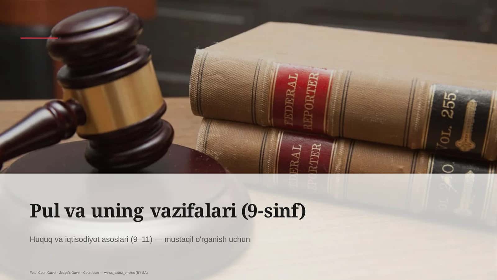 Pul va uning vazifalari (9-sinf) 1