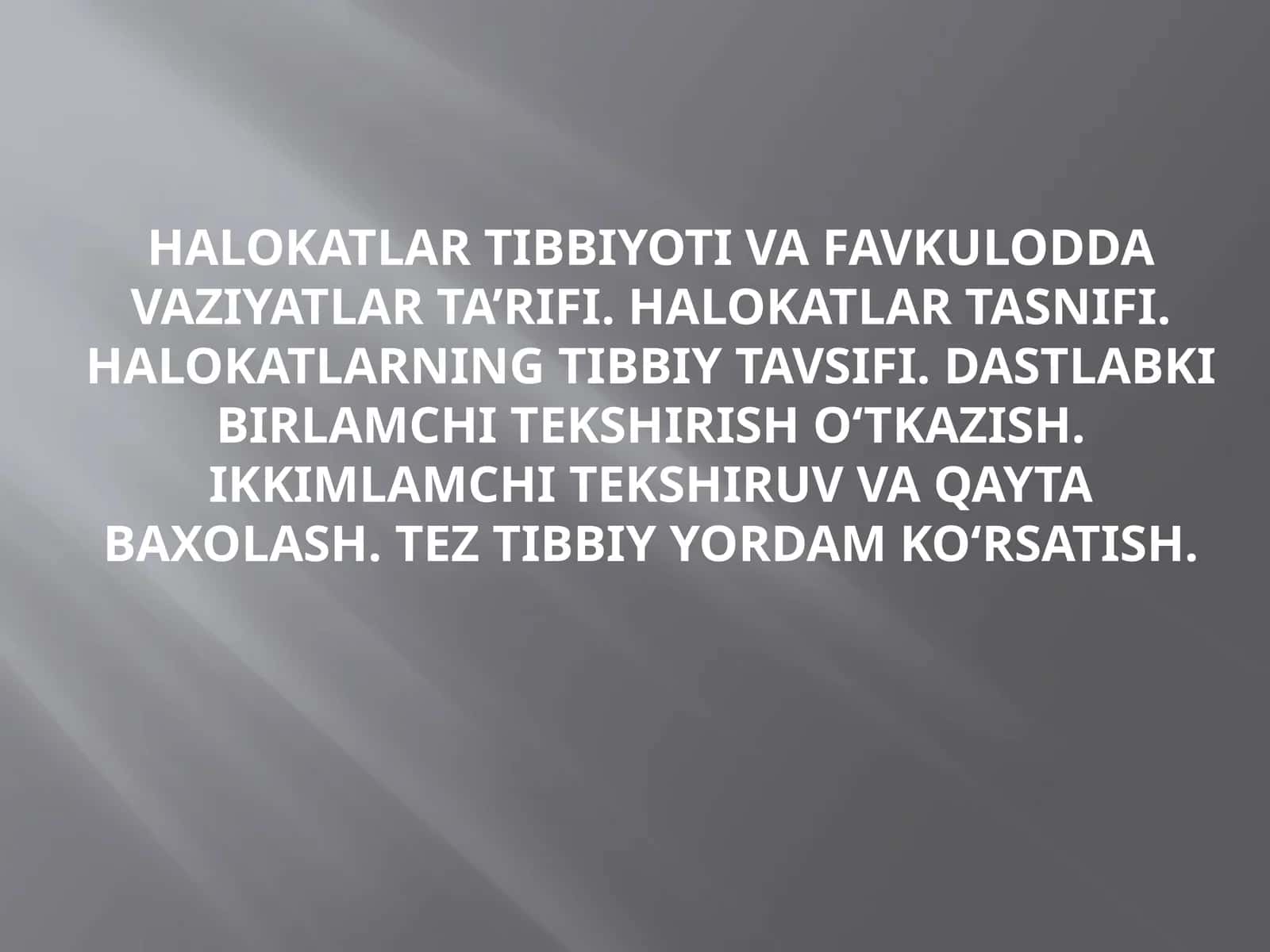 Halokatlartibbiyoti 1