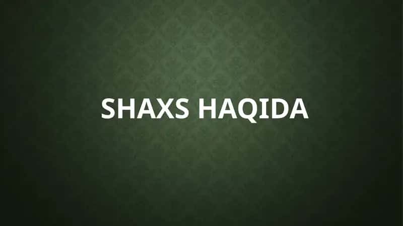 Shaxs haqida 1