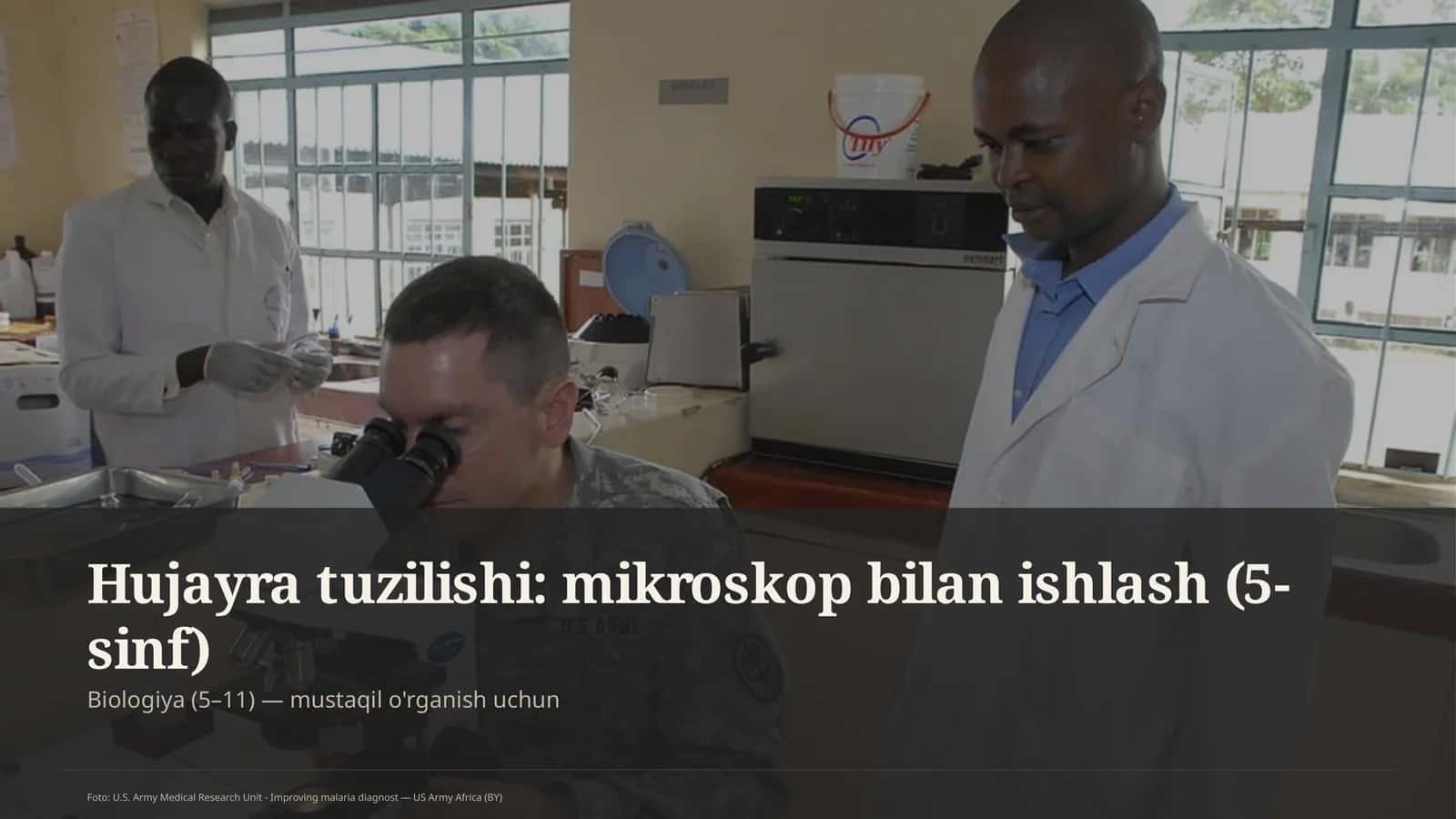 Hujayra tuzilishi: mikroskop bilan ishlash (5-sinf) 1