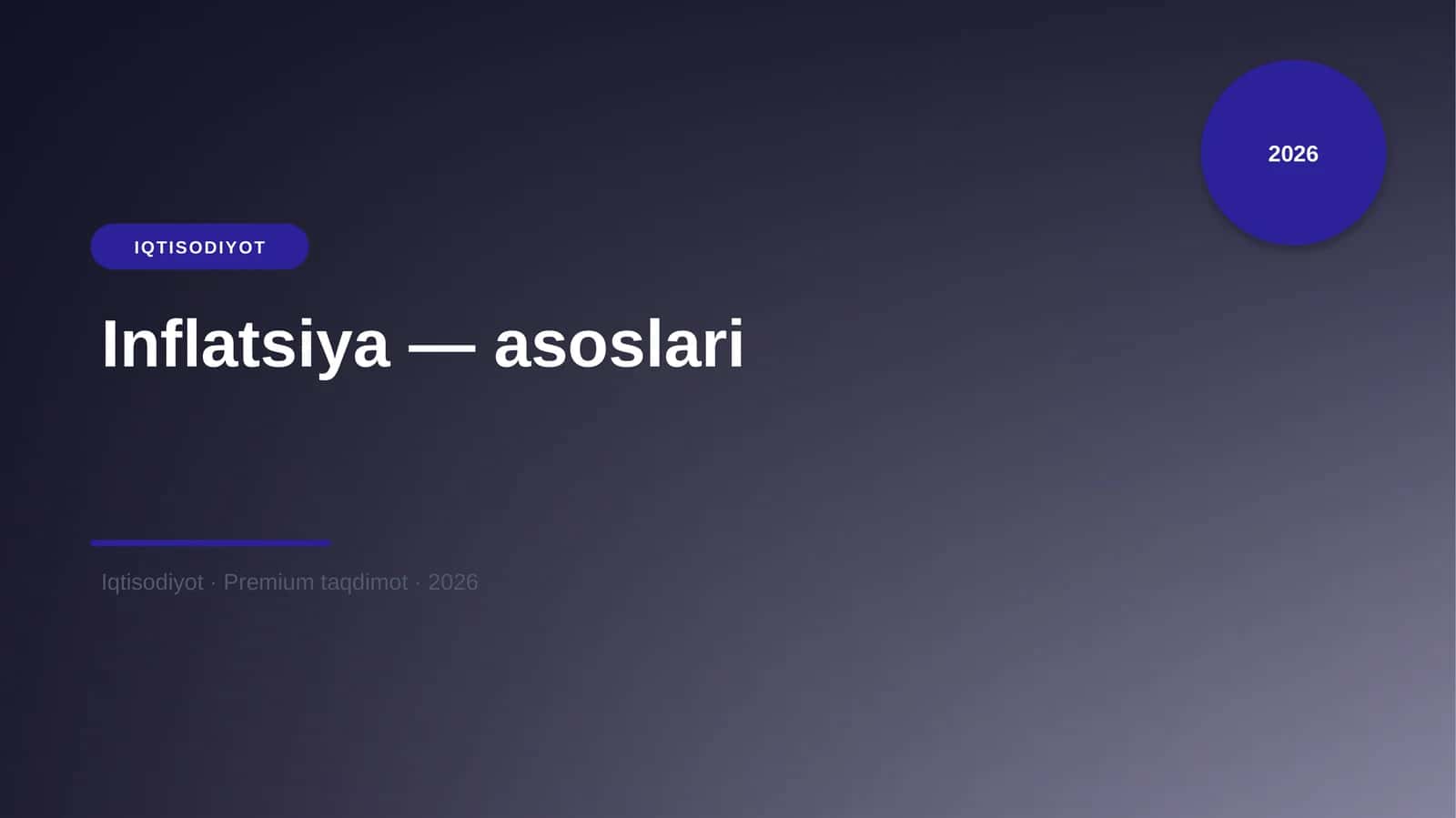 Inflatsiya — asoslari 1