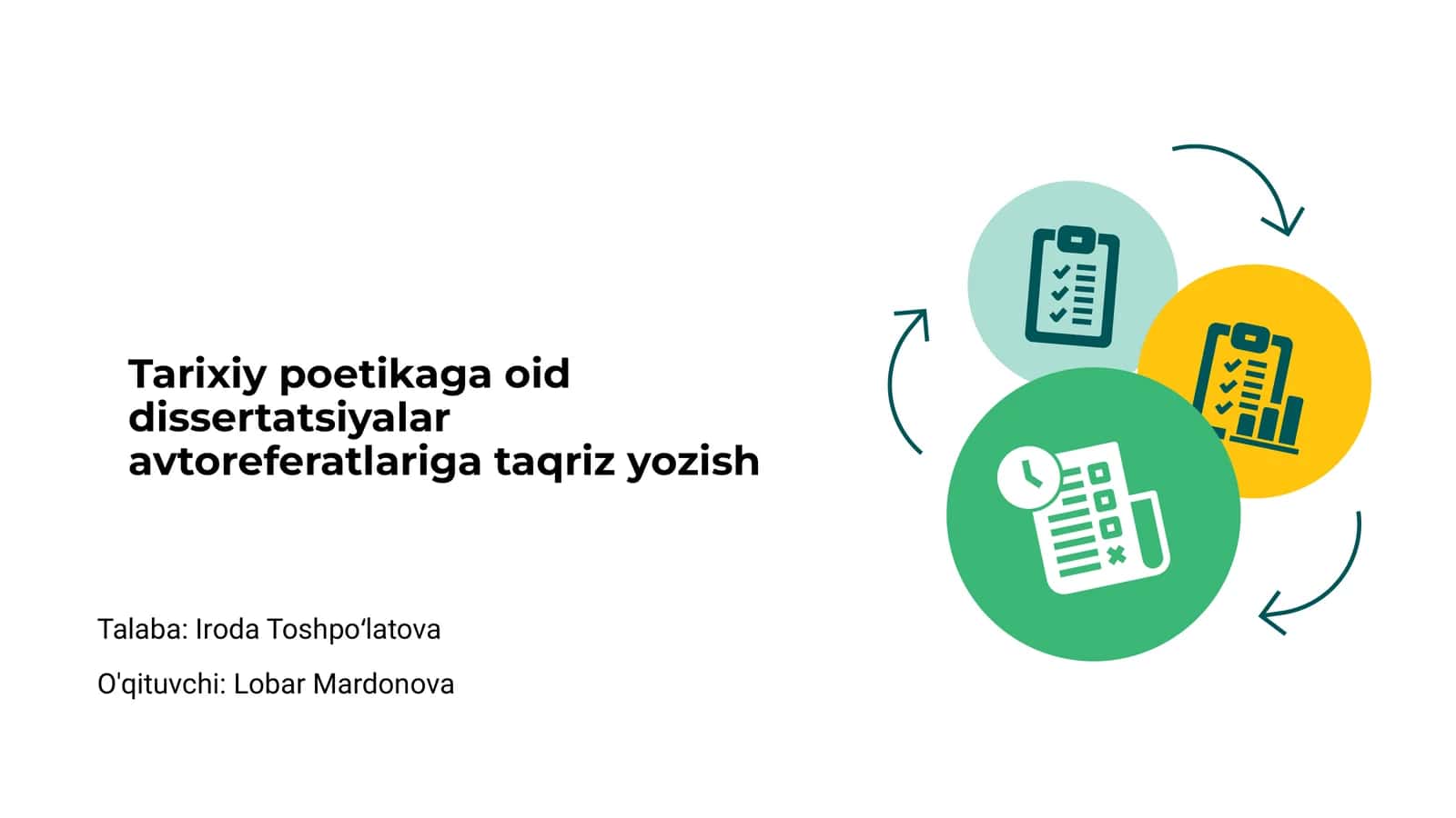 Tarixiy poetikaga oid dissertatsiyalar avtoreferatlariga taqriz yozish 1