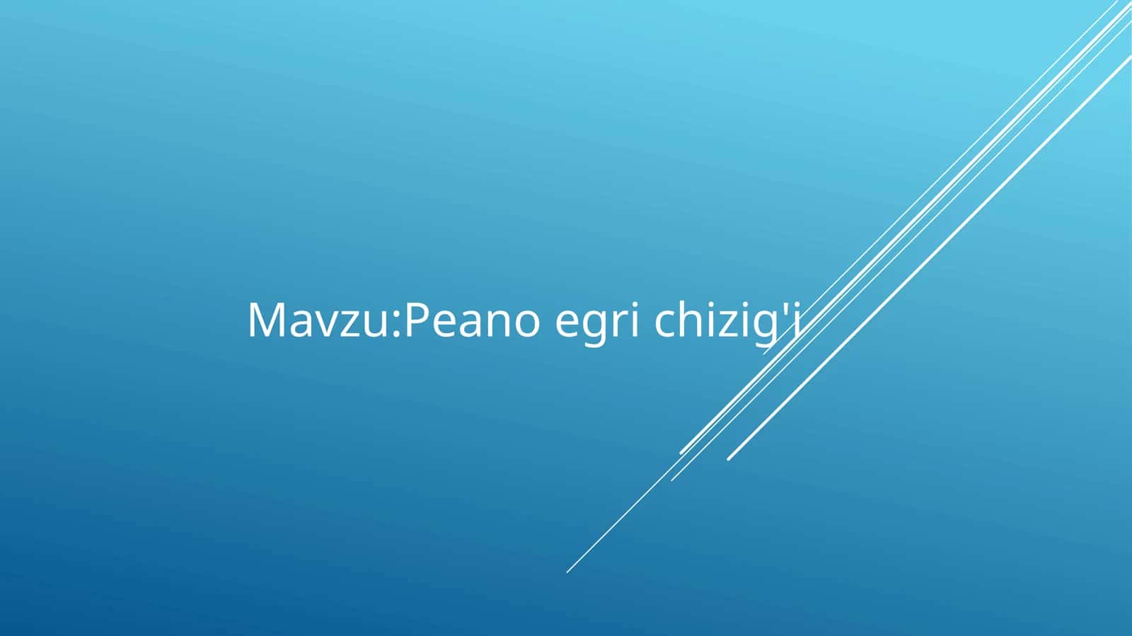 Peano egri chizig'i 1
