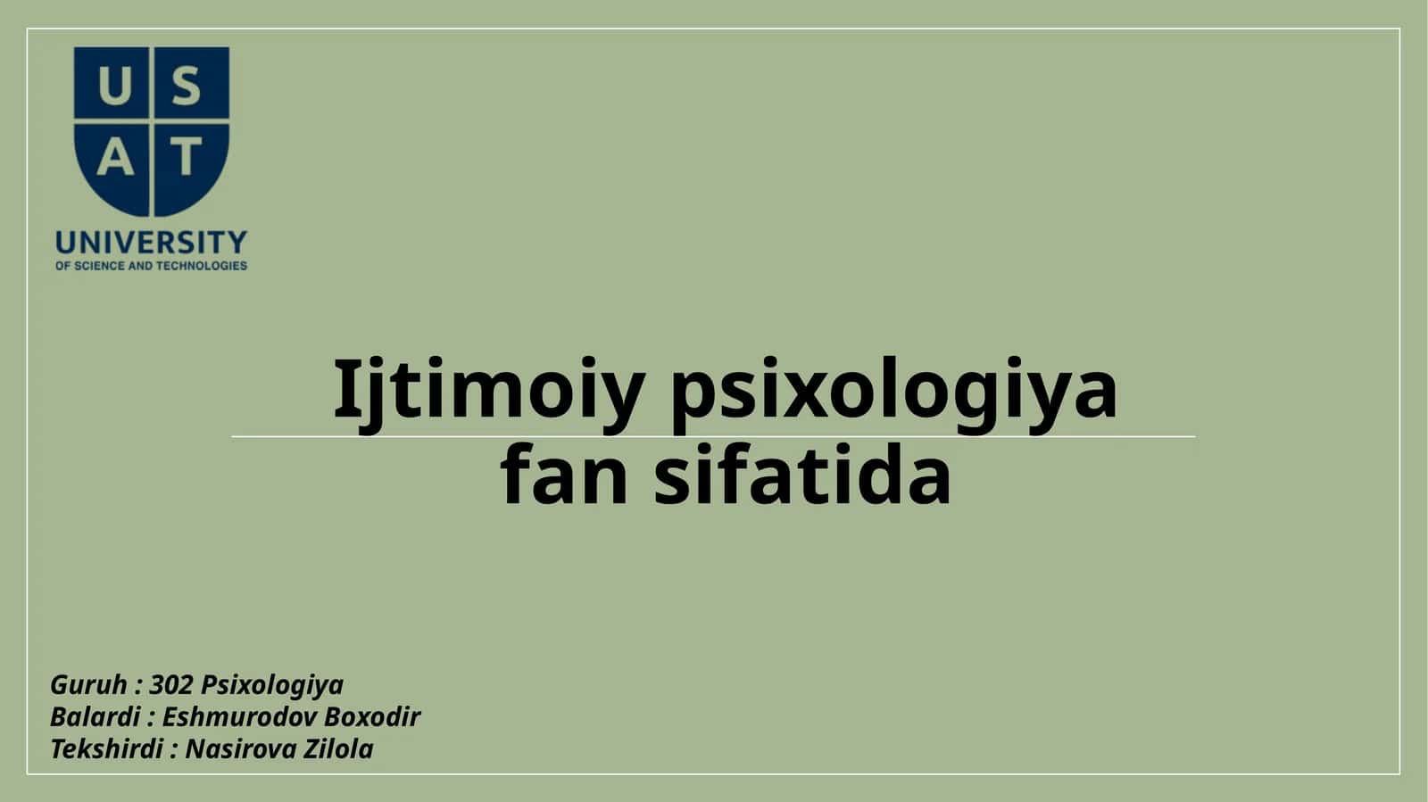 Psixologiyafaniga kirish 1