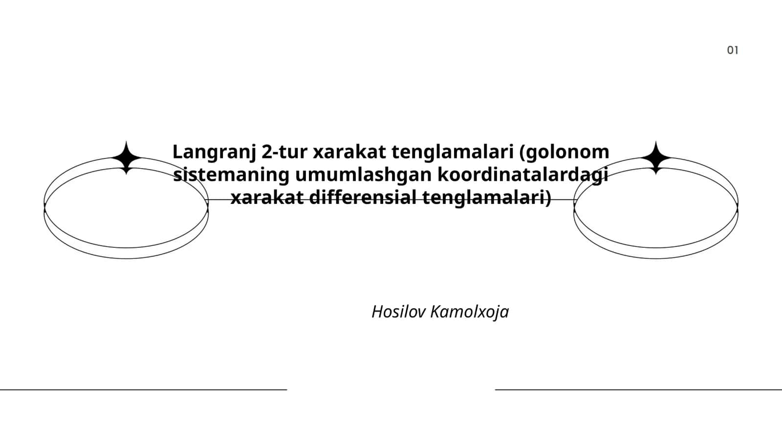Langranj 2-tur xarakat tenglamalari 1
