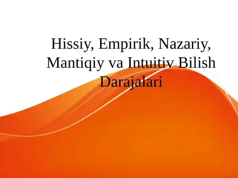 Bilish darajalari