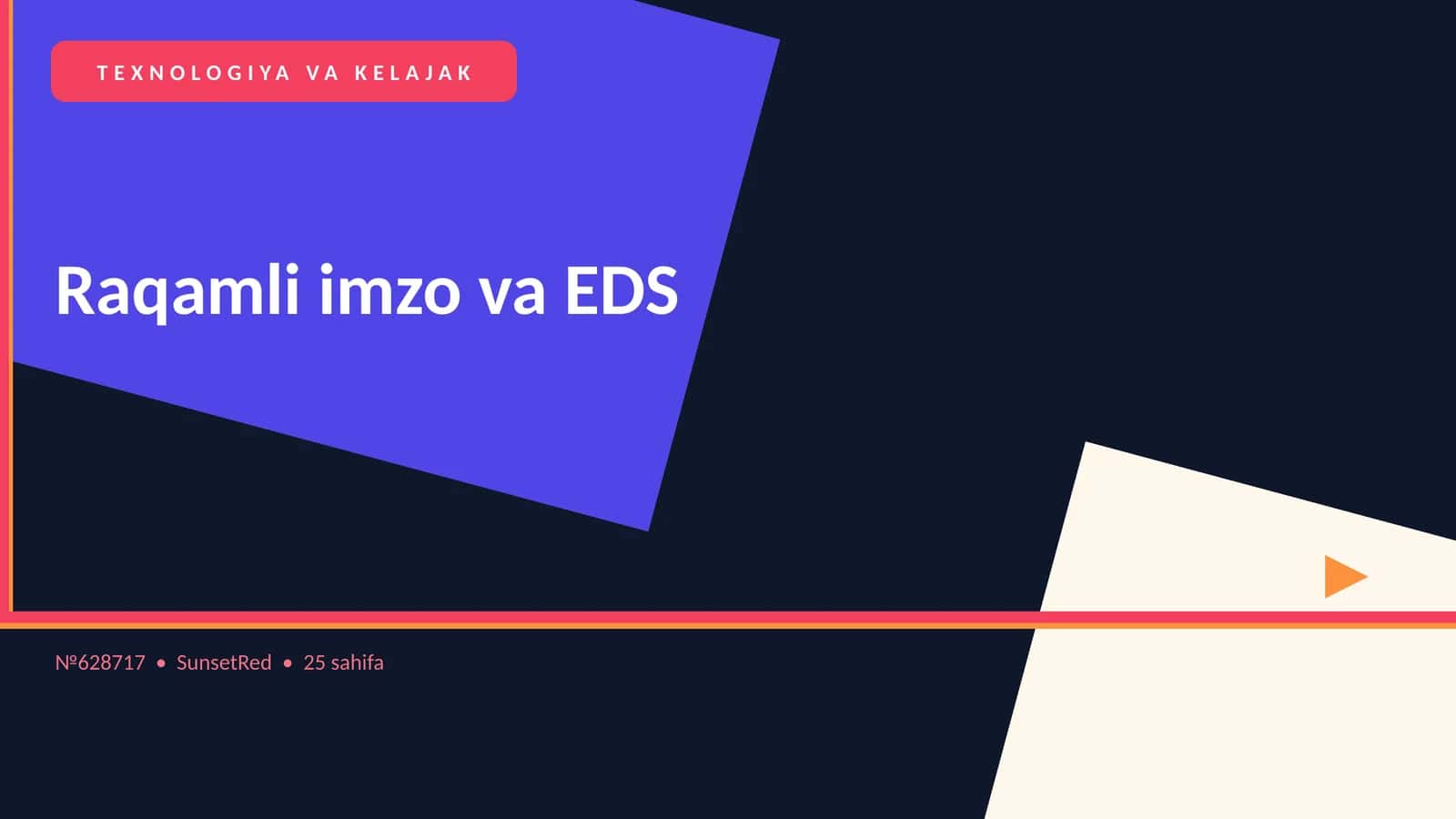 Raqamli imzo va EDS 1