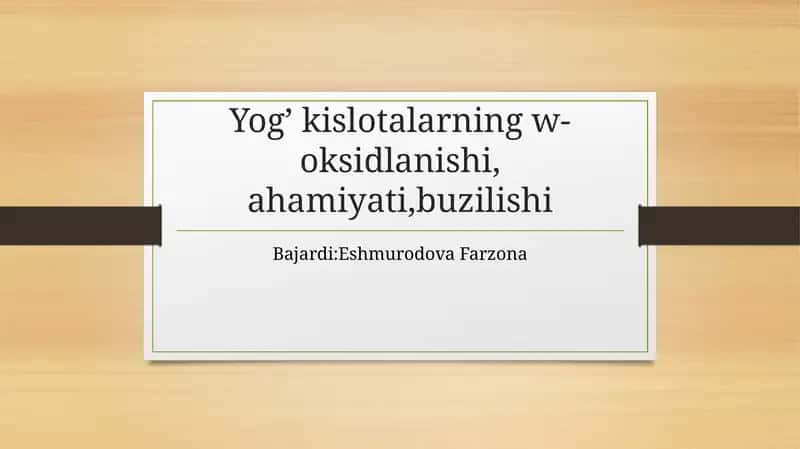 Yog’kislotalarningomega-oksidlanishi 1