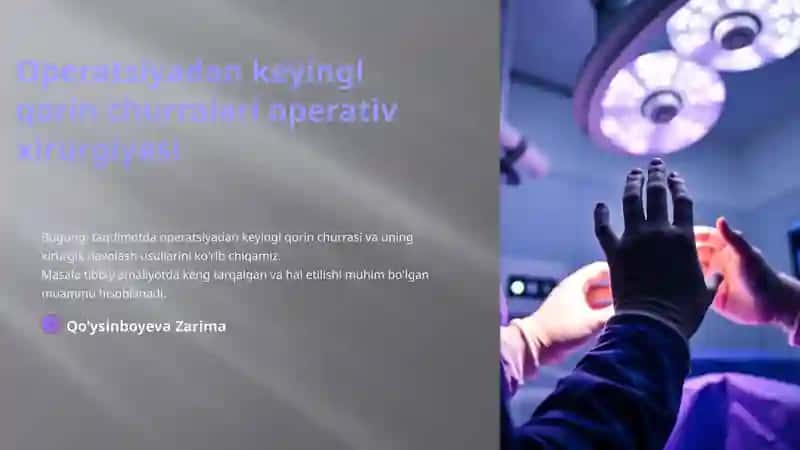Operatsiyadan keyingi qorin churralari operativ xirurgiyasi