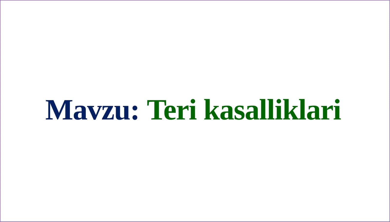 Terikasalliklari 1
