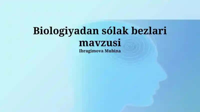 Tuprik Bezlarining Anatomiyasi 1