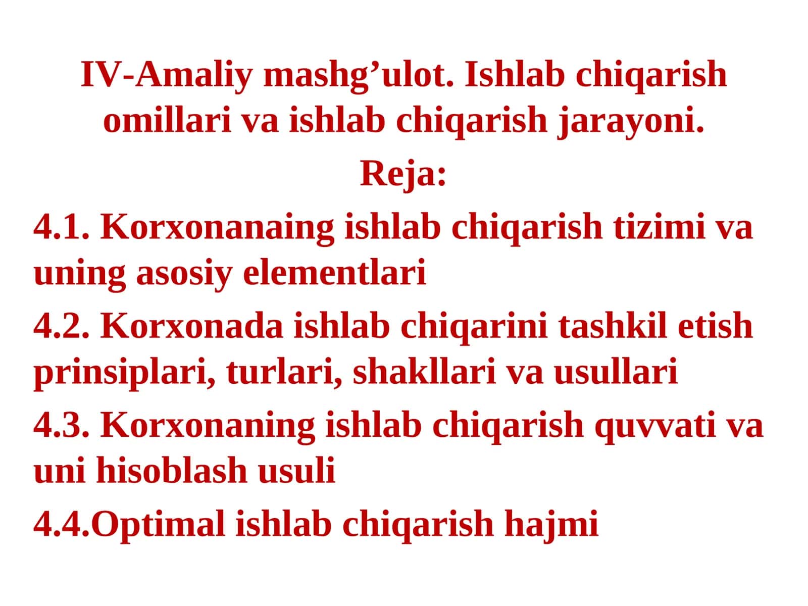 Ishlab chiqarish jarayoni 1