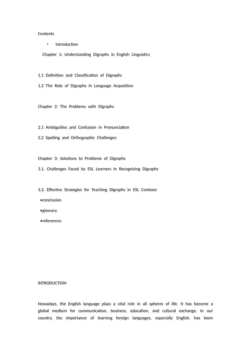 Understanding Digraphs in English Linguistics 1