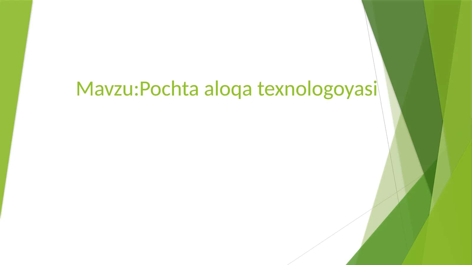 Pochtaaloqatexnologoyasi 1