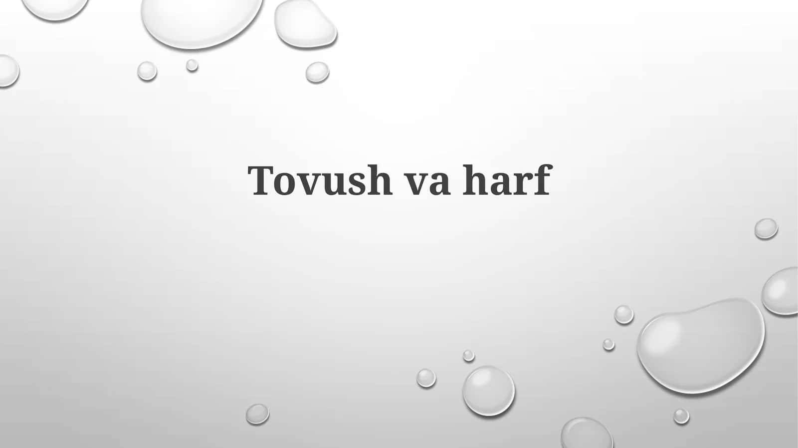Unli tovushlar 1