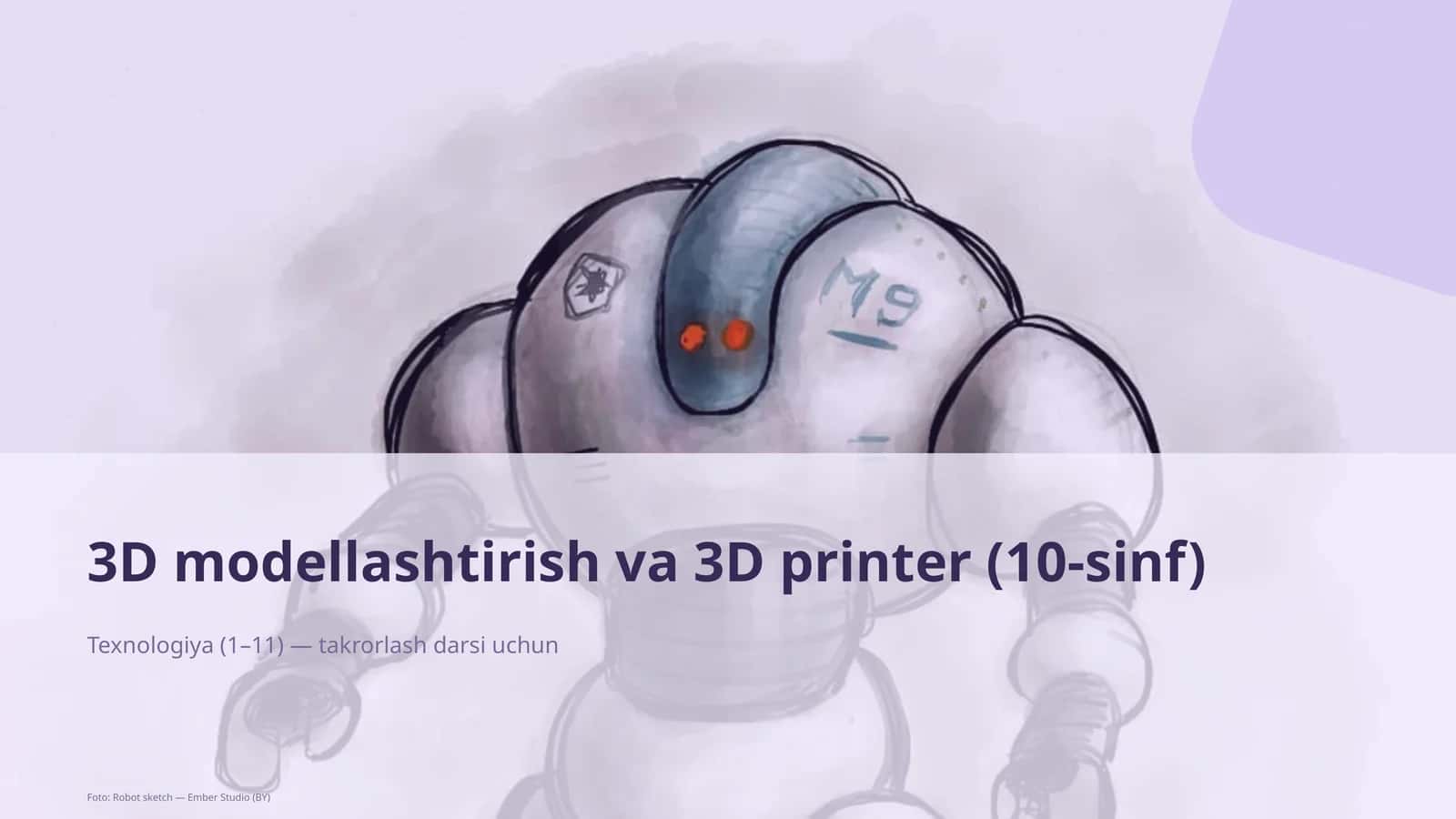 3D modellashtirish va 3D printer (10-sinf) 1