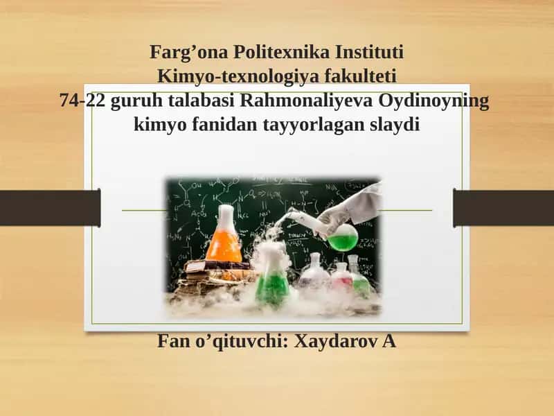 Berilliy metalining tasnifi 1