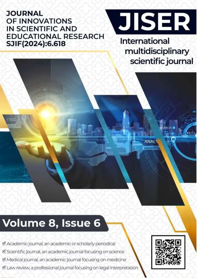 JOURNAL OF INNOVATIONS IN SCIENTIFIC AND EDUCATIONAL RESEARCH 1