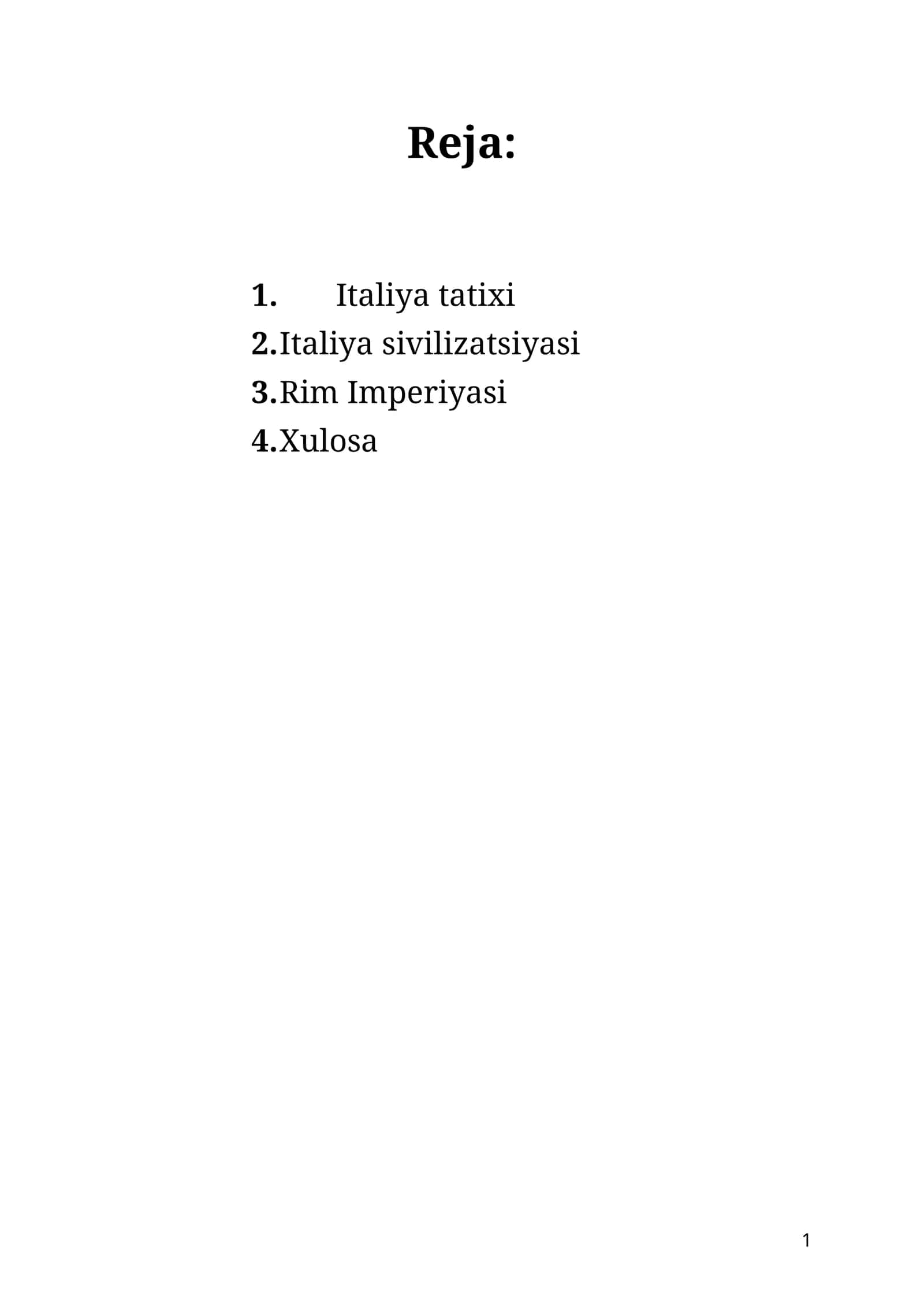 ITALIYA TARIXI 1