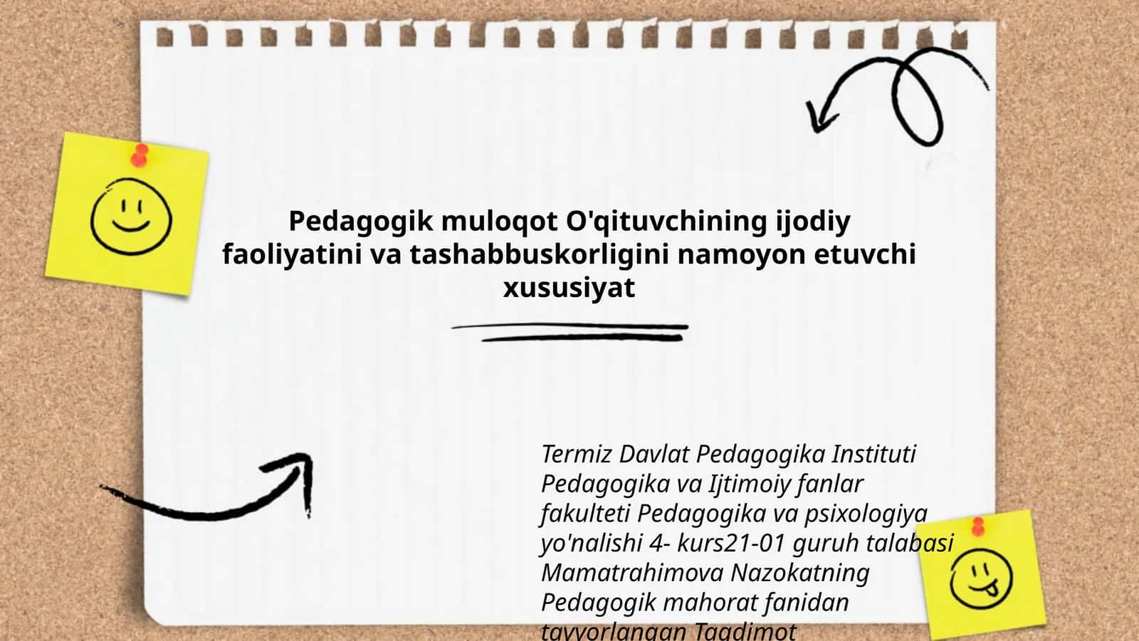 Pedagogik muloqot O'qituvchining ijodiy faoliyatini va tashabbuskorligini namoyon etuvchi xususiyat 1